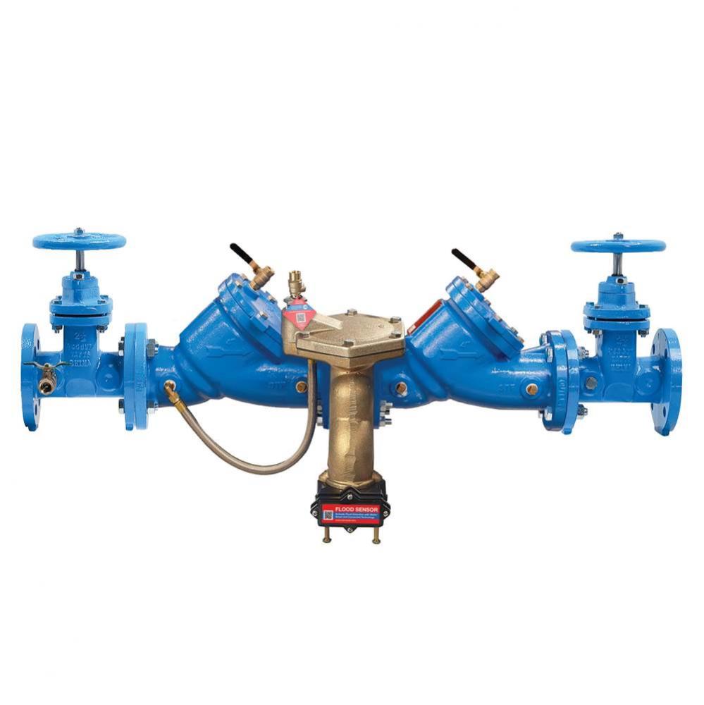 2 1/2 IN Cast Iron Reduced Pressure Zone Backflow Preventer Assembly, Domestic NRS Shutoff Valves,