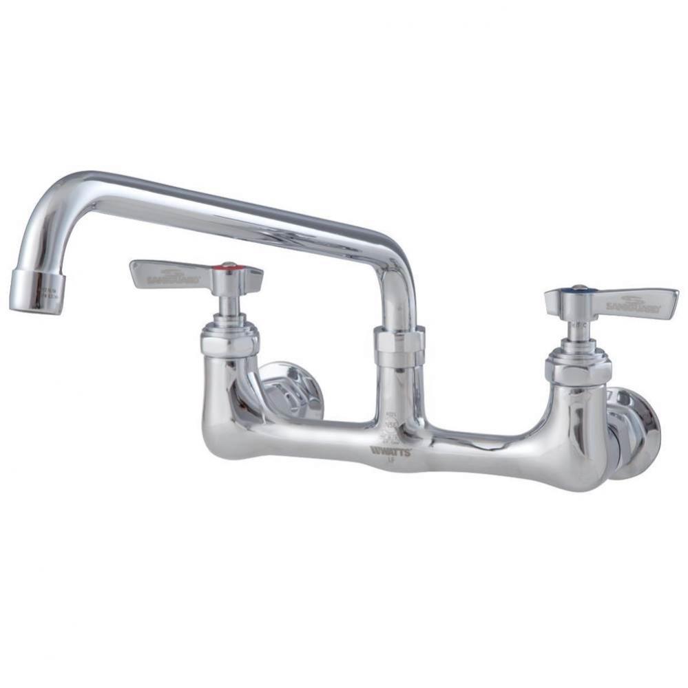 8 In Wall Mount Faucet With 12 In Swivel Spout