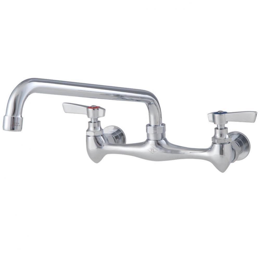 Lead Free Economy 8 In Wall Mount Faucet With 12 In Swivel Spout