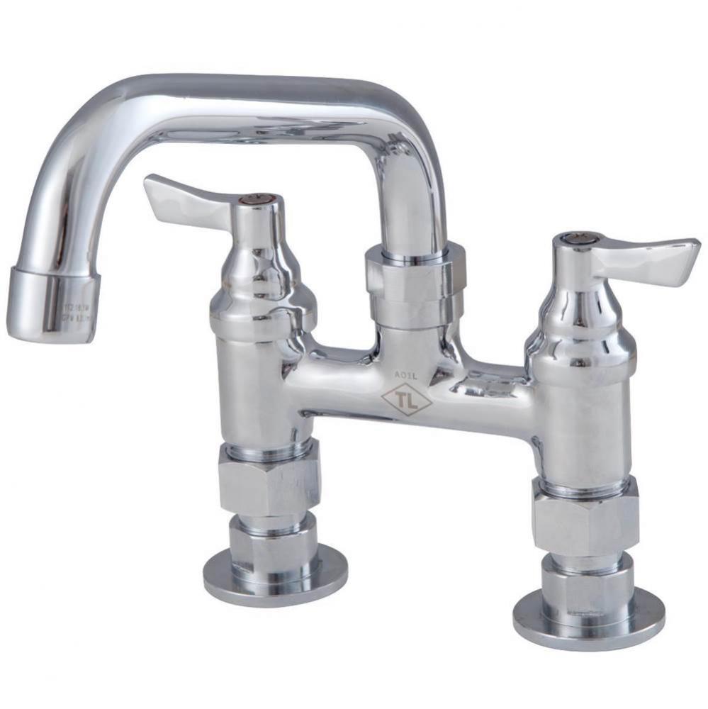 Lead Free Economy 4 In Deck Mount Faucet With 8 In Swivel Spout