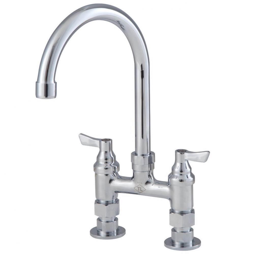 Lead Free Economy 4 In Deck Mount Faucet With 14 In Swivel Spout