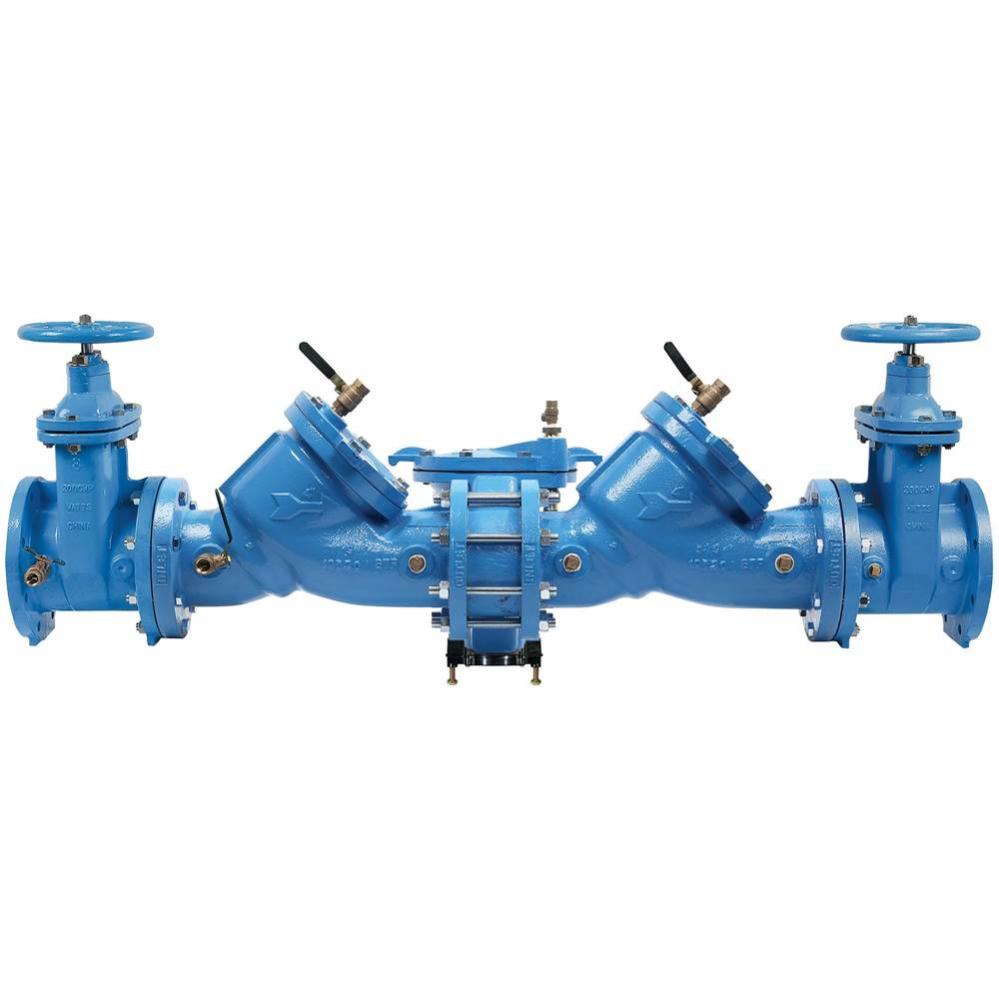 4 IN Cast Iron Reduced Pressure Zone Backflow Preventer Assembly, Domestic NRS Shutoff Valves, Arm