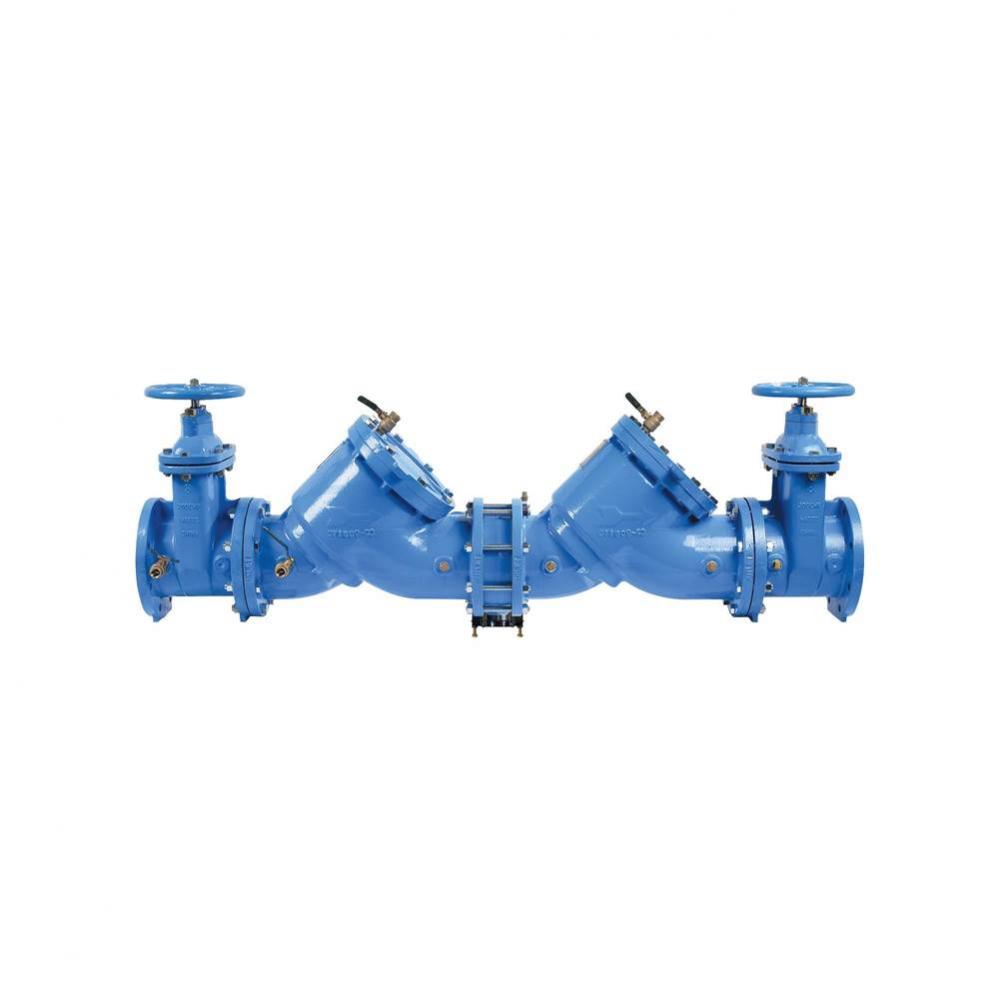 10 IN Cast Iron Reduced Pressure Zone Backflow Preventer Assembly, Domestic NRS Shutoff Valves, Ar