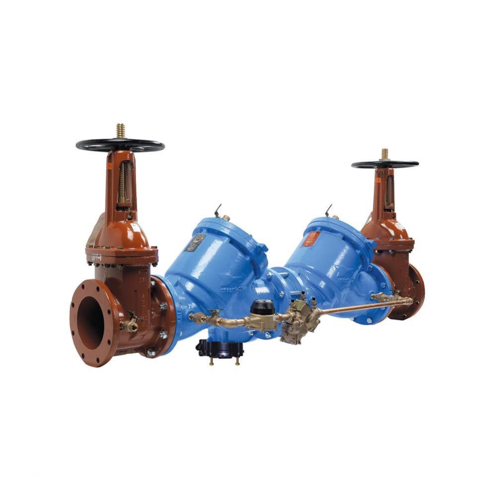 10 IN Cast Iron Reduced Pressure Detector Assembly Backflow Preventer, OSY Shutoff, Gallons/Minute
