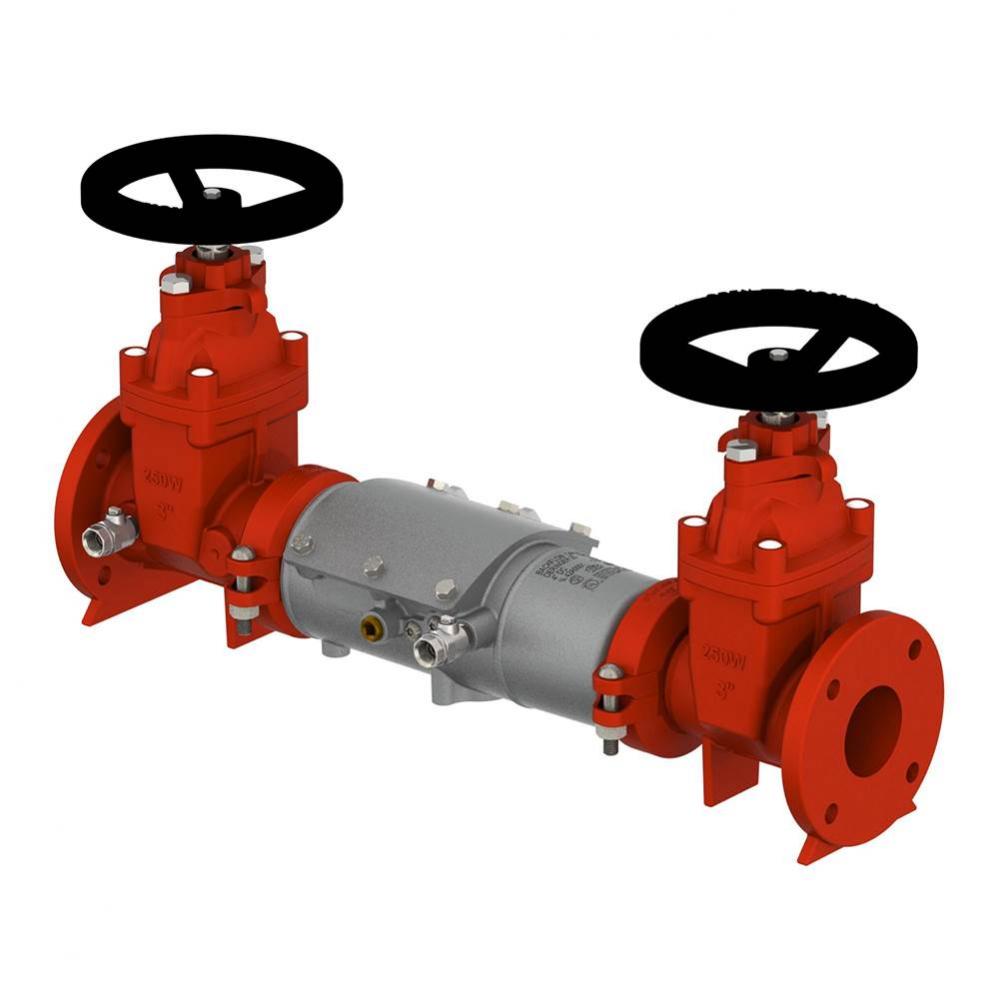3 IN SS Double Check Valve Backflow Preventer Assembly, Magnum, NRS Shutoff Valves, Grooved End Co