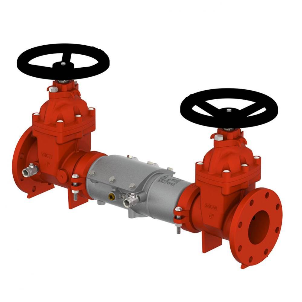 4 IN SS Double Check Valve Backflow Preventer Assembly, Magnum, NRS Shutoff Valves, Grooved End Co