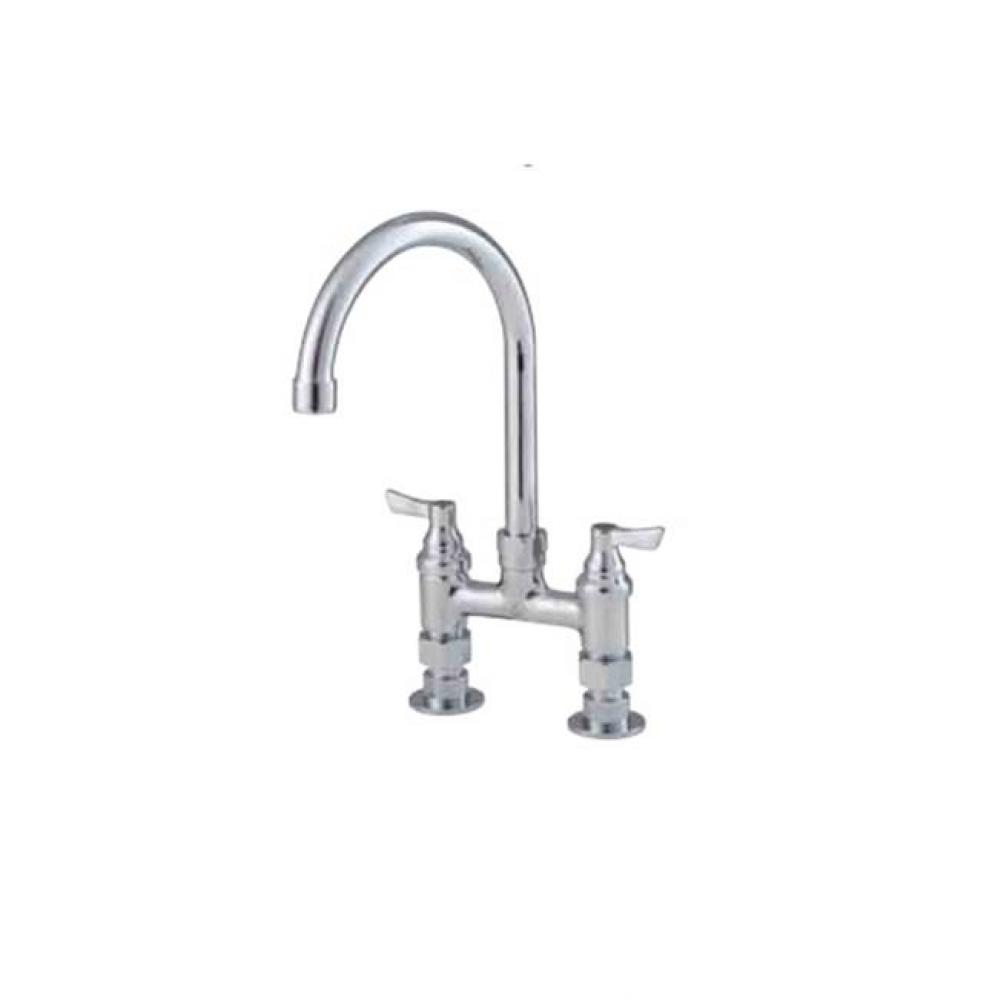 Lead Free Economy 4 In Deck Mount Faucet With 10 In Swivel Spout