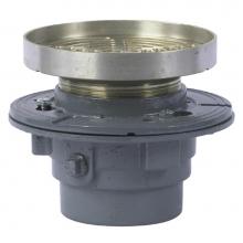 Watts FD-103-ER5-US - Floor Drain, Epoxy Coated CI, Anchor Flange, Reversible Clamping Collar, Weepholes, Adj 5 IN Round