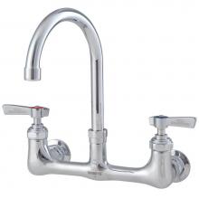 Watts 0239891 - 8 In Wall Mount Faucet With 6 In Gooseneck Spout