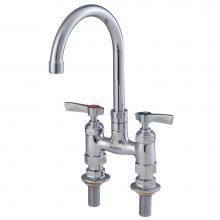 Watts 0239836 - 4 In Lead Free Deck Mount Faucet With 6 In Gooseneck Spout