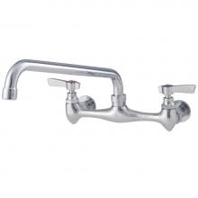 Watts 0239898 - Lead Free Economy 8 In Wall Mount Faucet With 12 In Swivel Spout