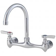 Watts 0239892 - Lead Free Economy 8 In Wall Mount Faucet With 6 In Gooseneck Spout