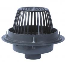Watts RD-304-D-K-R - Overflow Roof Drain, 2 IN External Water Dam, CI, Flashing Clamp, Self-Lock Ductile Iron Dome, Und