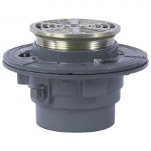 Watts FD15-6R-3NH - Adjustable Floor Drain, 8 IN CI Body, 6 IN Adjustable Round NB Strainer, Reversible Clamping Colla