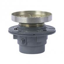 Watts FD-102P-ER5-US - Floor Drain, Epoxy Coated CI, Anchor Flange, Rev Clamp Collar, Weepholes, Adj 5 IN Round NB Extend