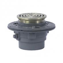 Watts FD-103P-B5-US - Floor Drain, Epoxy Coated CI, Anchor Flange, Reversible Clamping Collar, Weepholes, Adj 5 IN Round