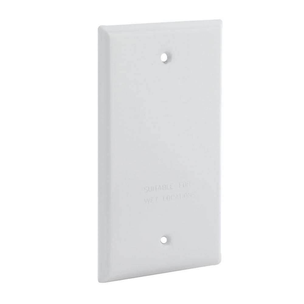 1G VERT/HORIZ WP COVER BLANK - WHITE