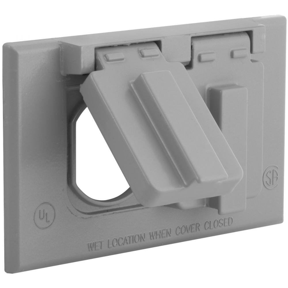 1G HORIZONTAL WP COVER DUPLEX - GRAY