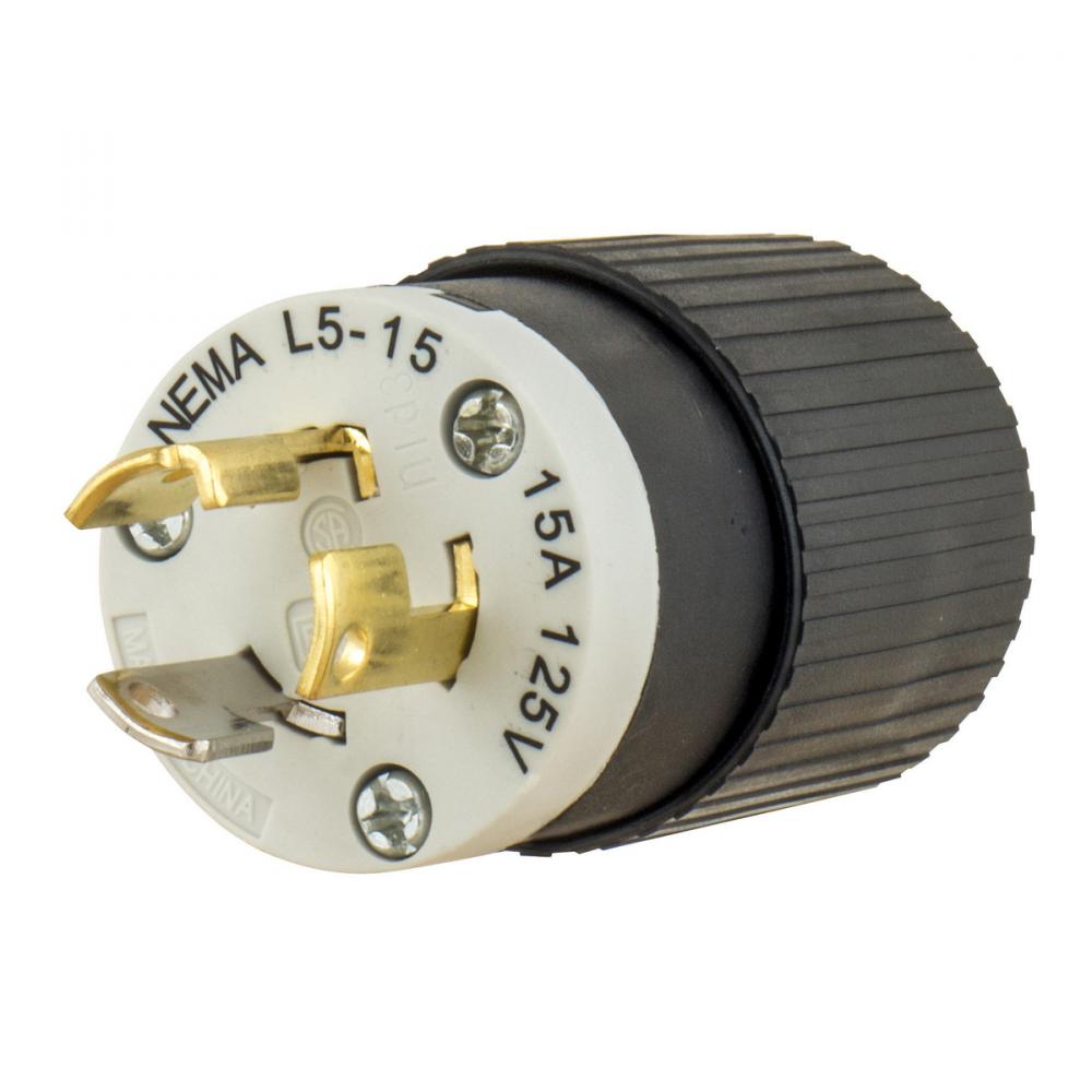 LKG PLUG, 15A 125V, L5-15P, B/W