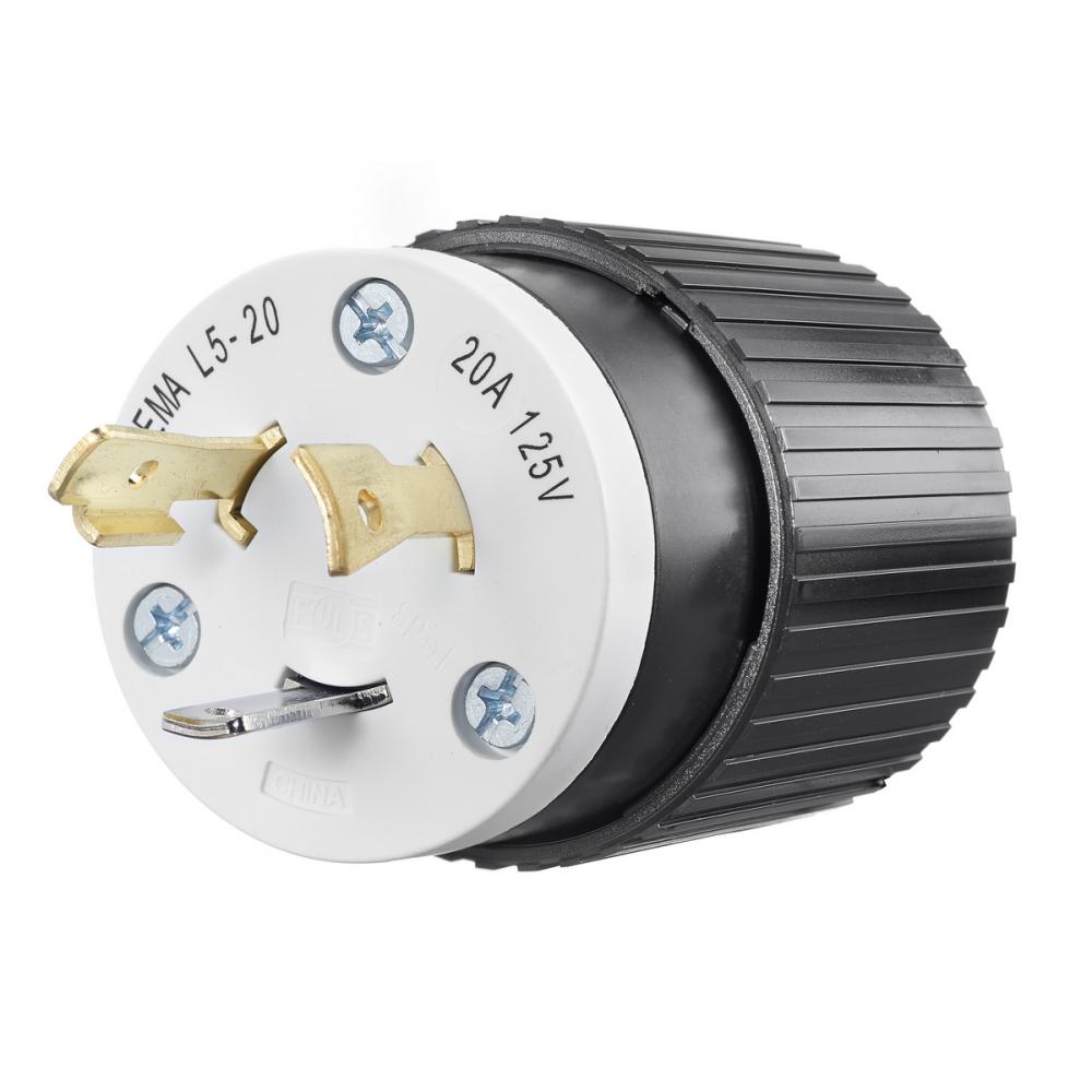 LKG PLUG, 20A 125V, L5-20P, B/W