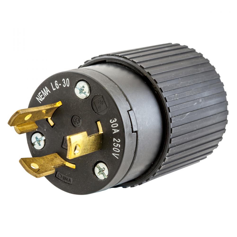 LKG PLUG, 30A 250V, L6-30P, BK