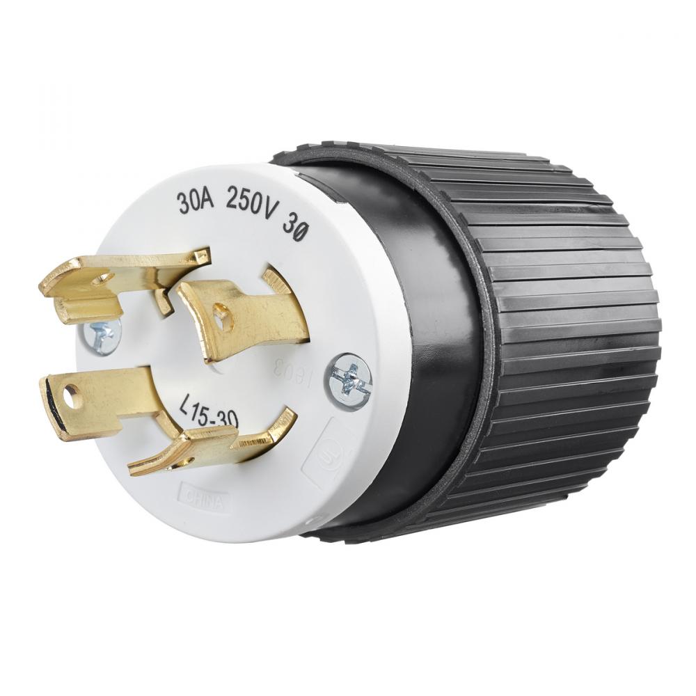 LKG PLUG, 30A 3PH 250V, L15-30P,B/W, CN