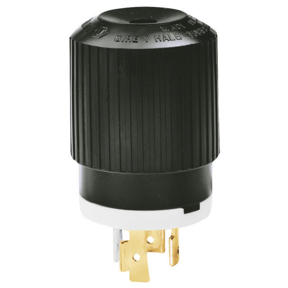 LKG PLUG, 30A 3PH 600V, L17-30P,B/W, CN