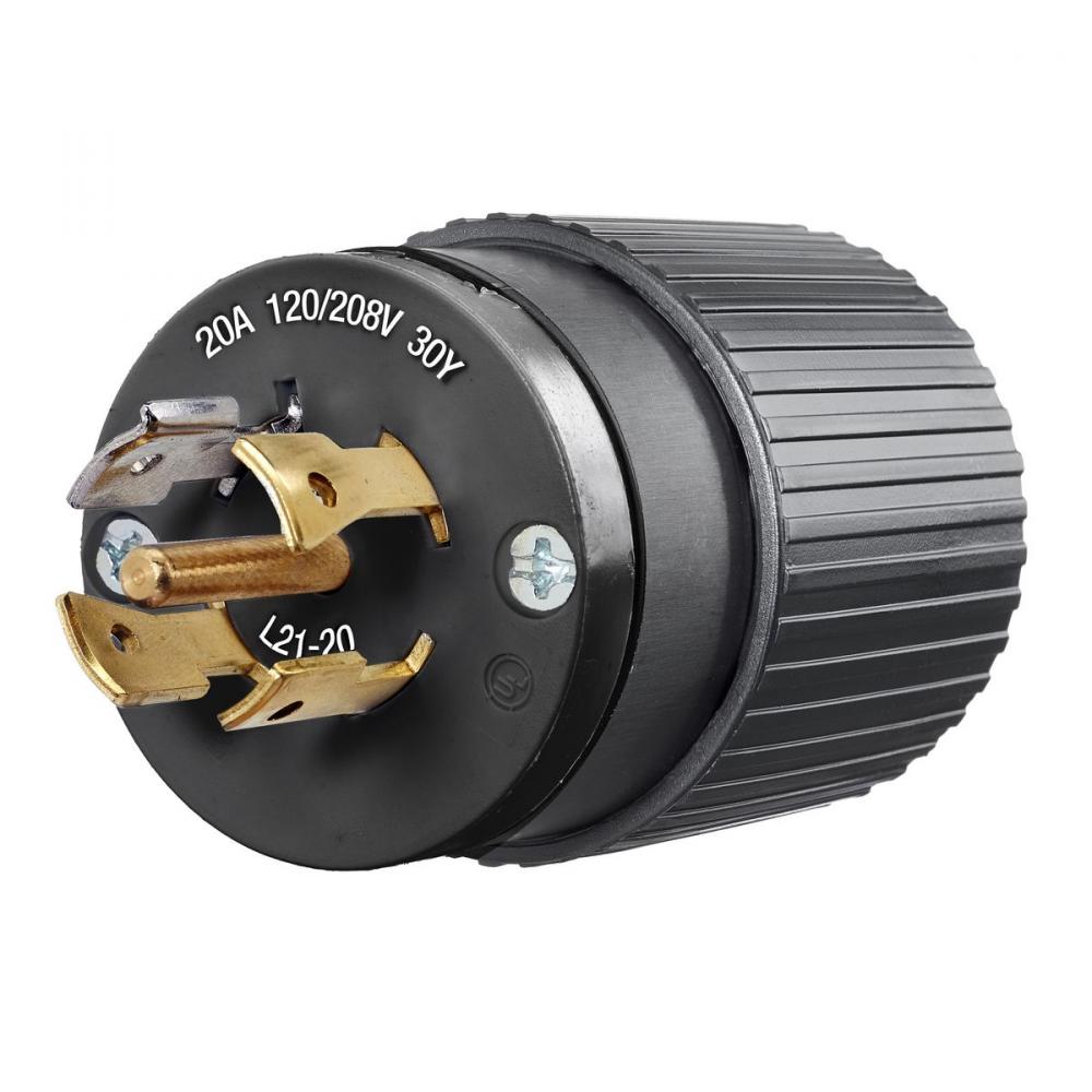 LKG PLUG, 20A 120/208V, L21-20P,BK