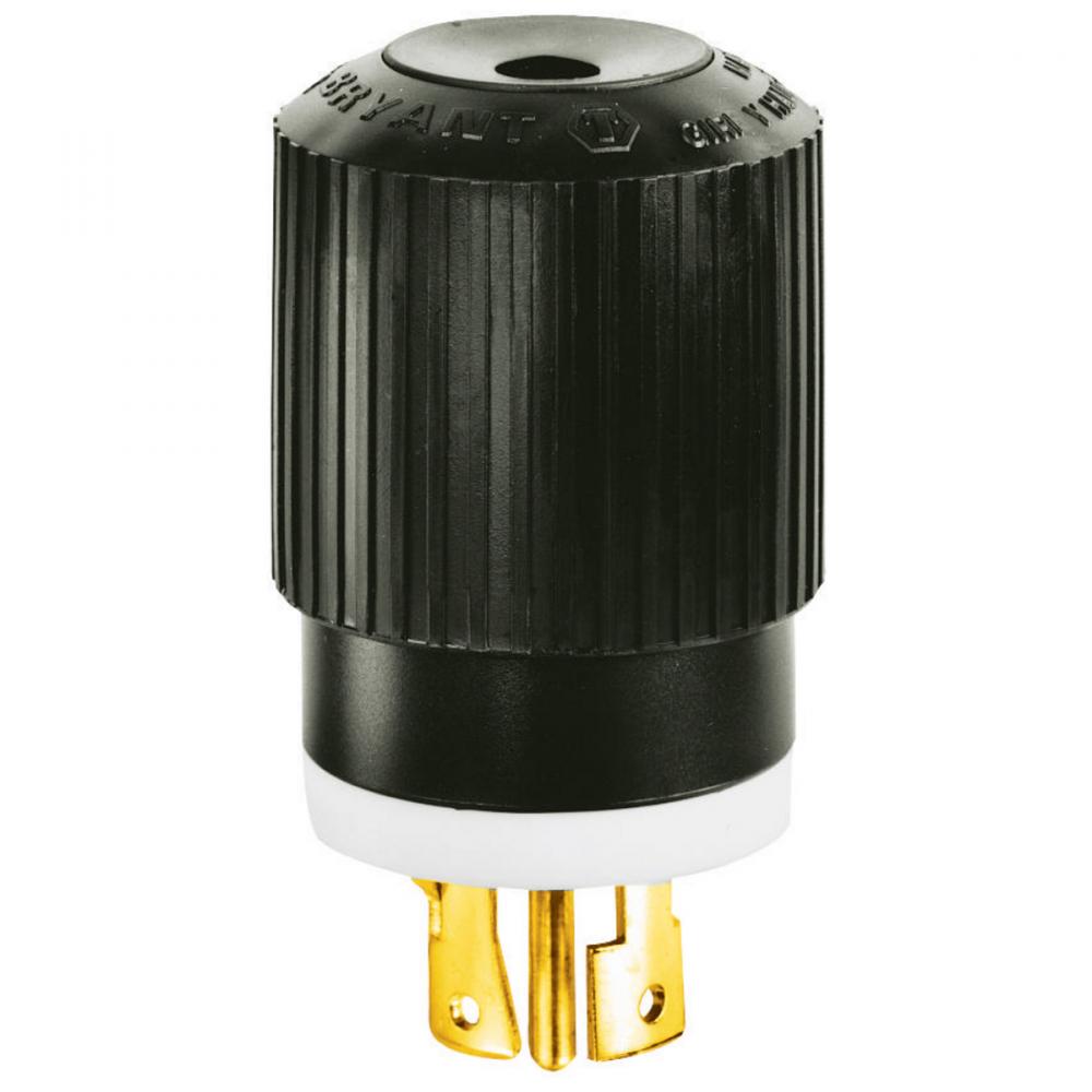 LKG PLUG, 30A 277/480V, L22-30P,B/W