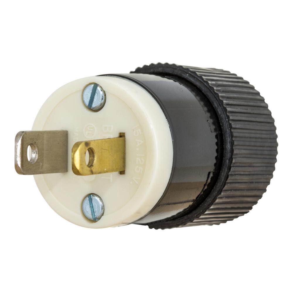 PLUG, 15A 125V, 2P2W, POLARIZED