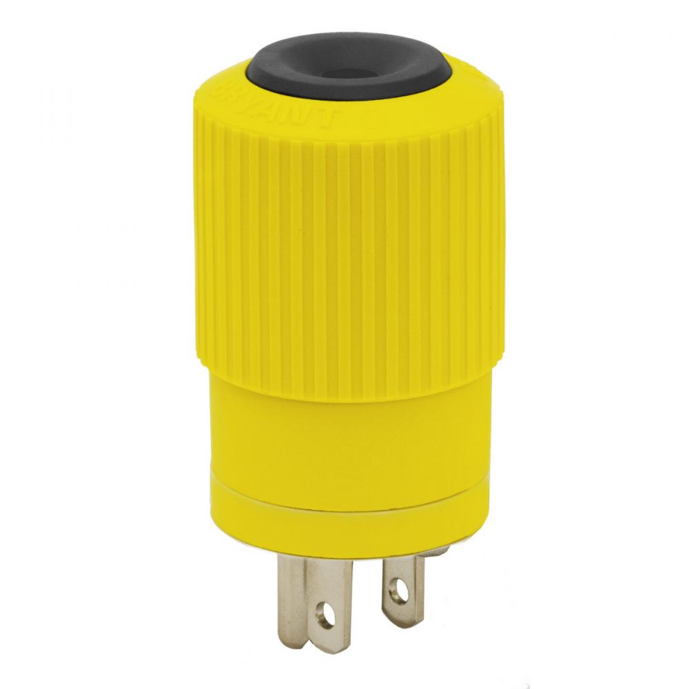 PLUG BODY 15A/125V, YELLOW