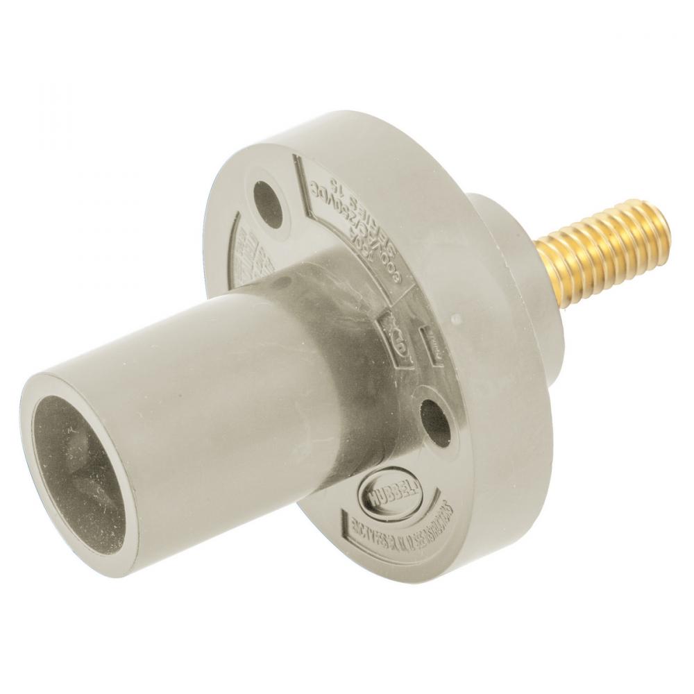 SINGLE POLE SER 15 INLET, STUD, 150A, WH
