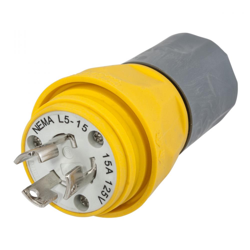 PLUG, W/TIGHT, L5-15P, 15A, 125V