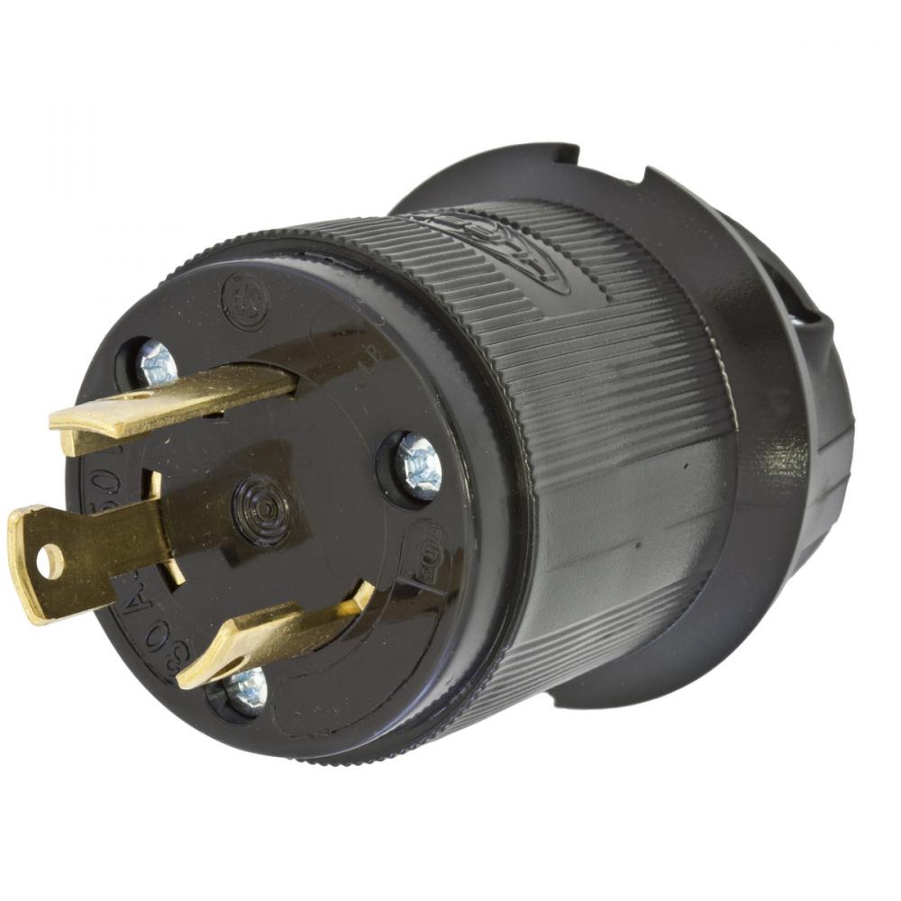 LKG PLUG, 30A 250V, L6-30P, BK