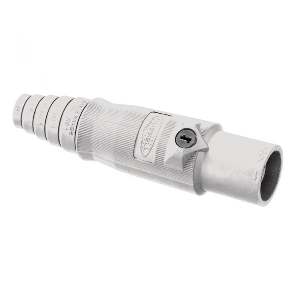 SINGLEPOLE, 400A, MALE PLUG, WHITE