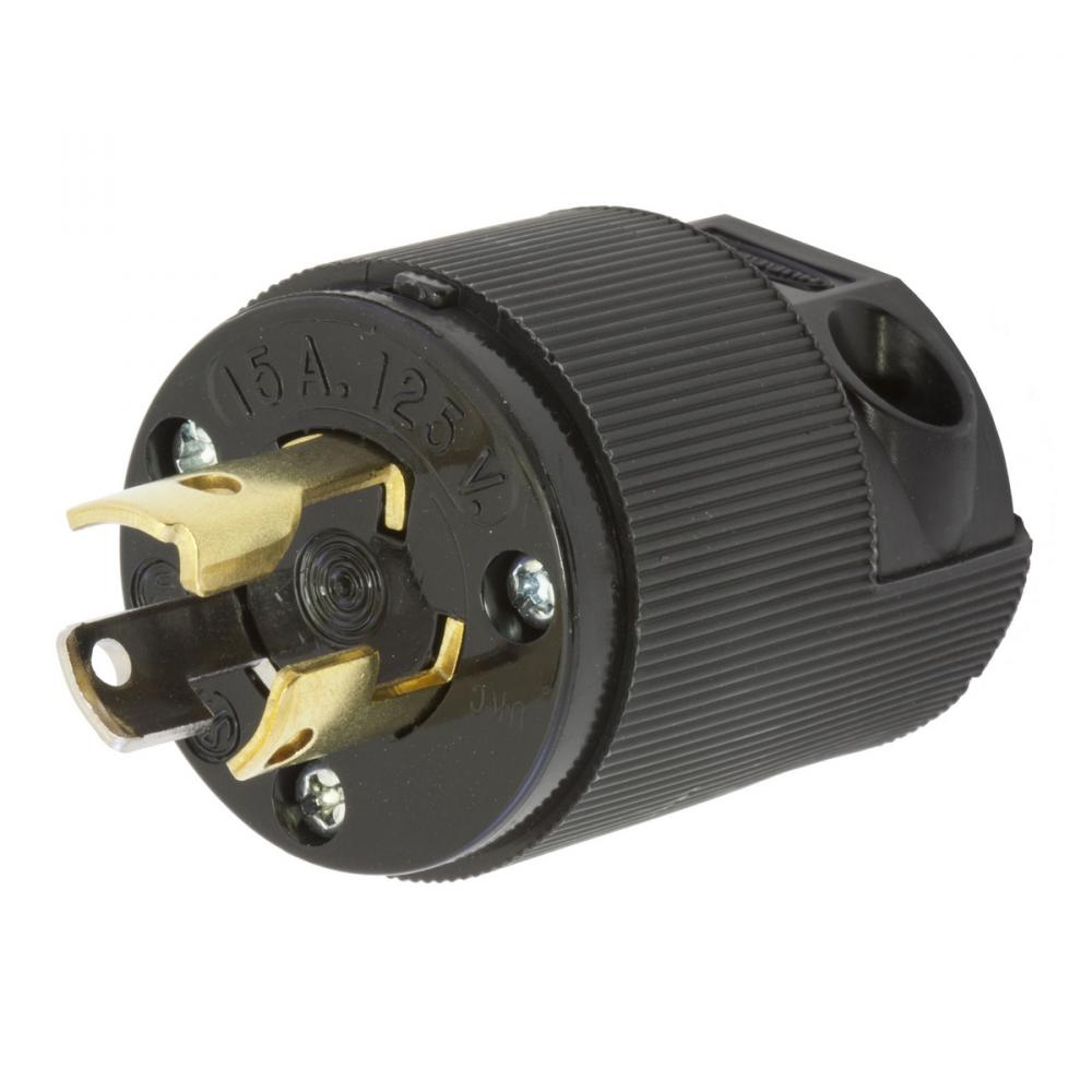 LKG PLUG, 15A 125V, L5-15P, BK