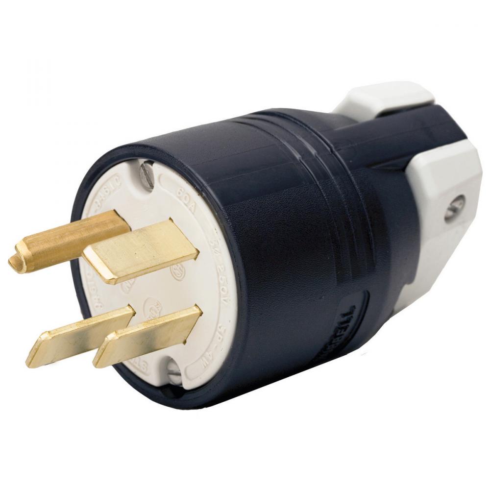 PLUG, 3P4W, 60A 3PH 250V, 15-60P,BK