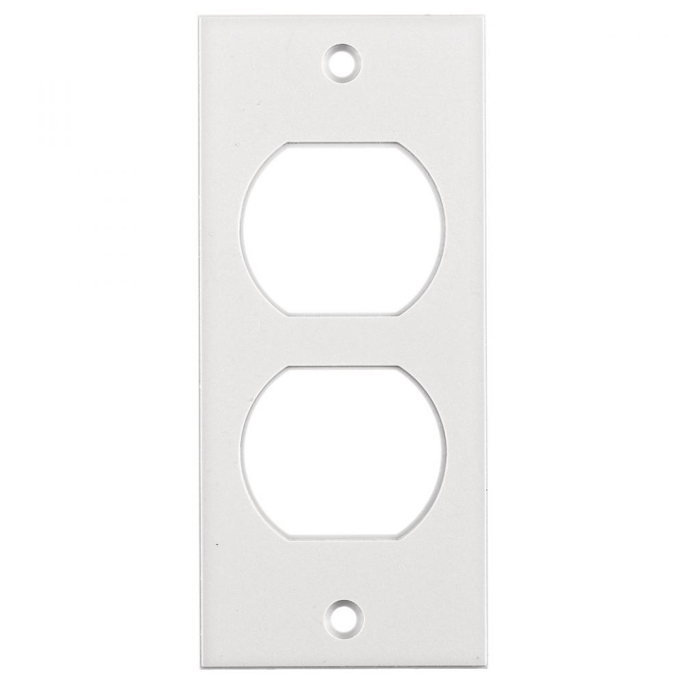 FACEPLATE, SCREW MT, DUPLEX, WH