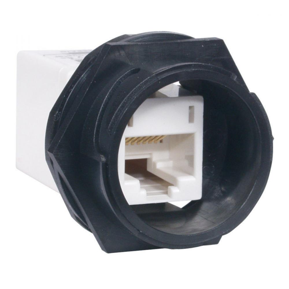 JACK, IN-LINE COUPLER,HI,5E,WH