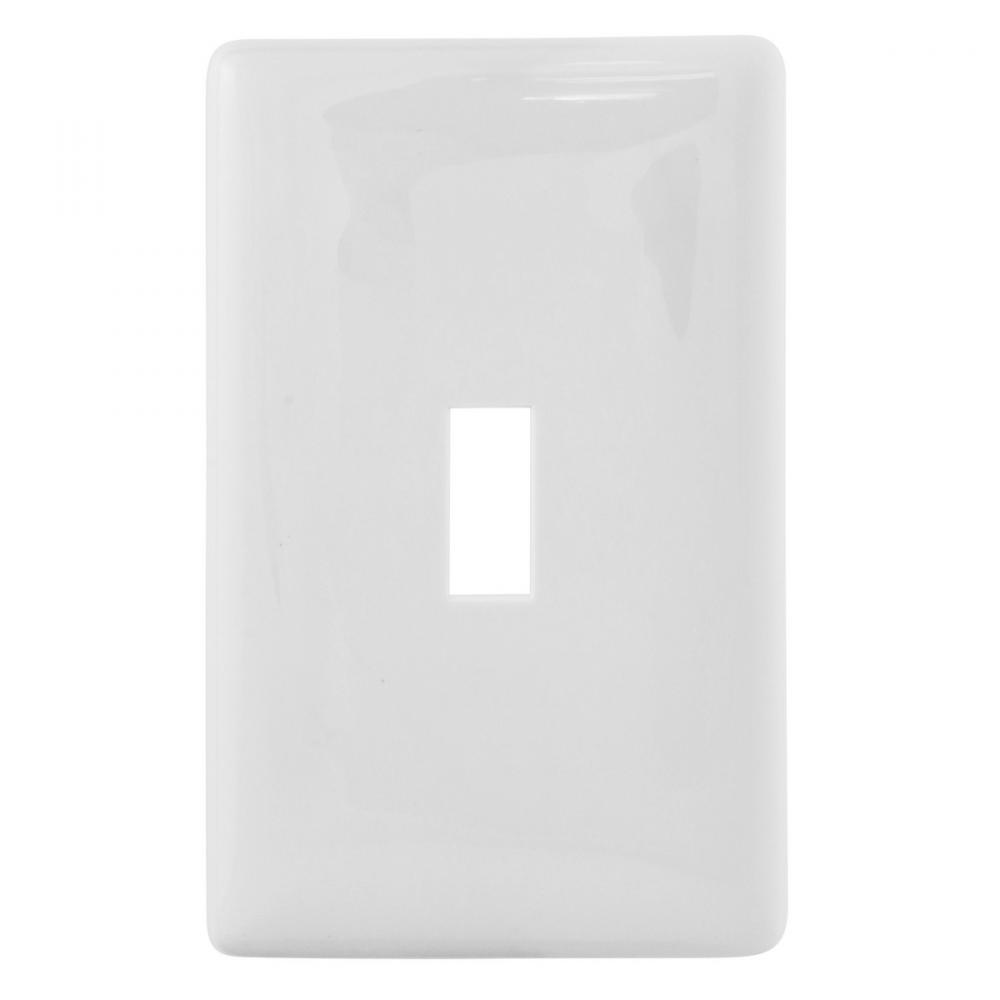 WALLPLATE, 1G TOG, SNAP-ON, WHITE