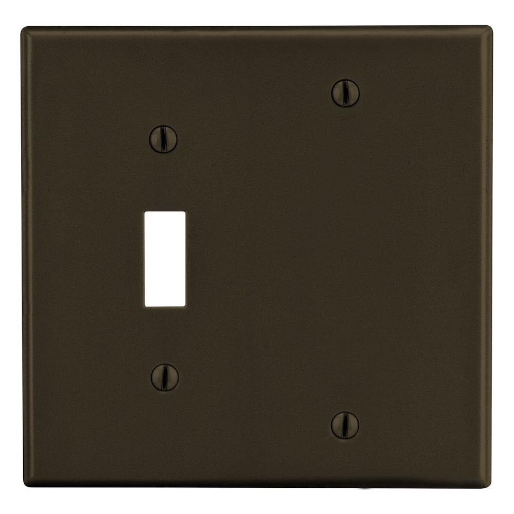 WALLPLATE, M-SIZE 2G, 1) TOG 1) BLANK BR
