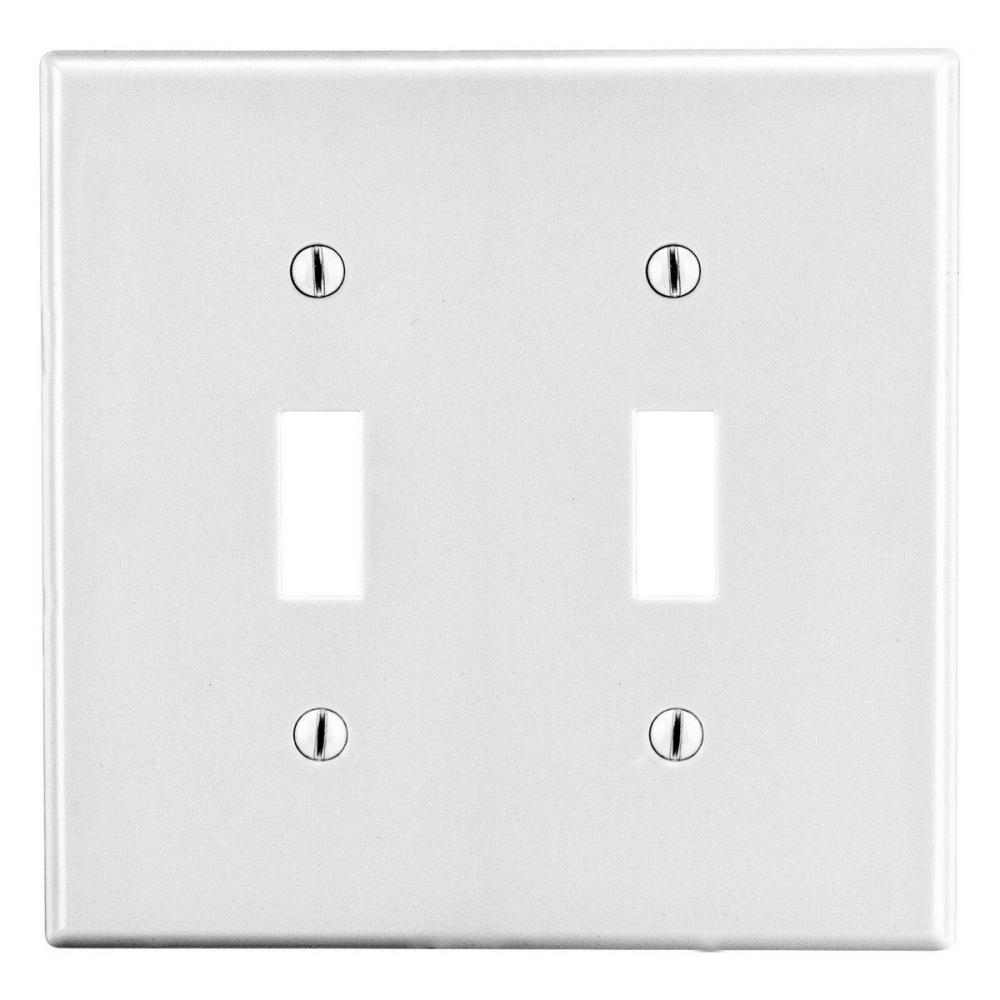 WALLPLATE, M-SIZE, 2-G, 2) TOG, WH