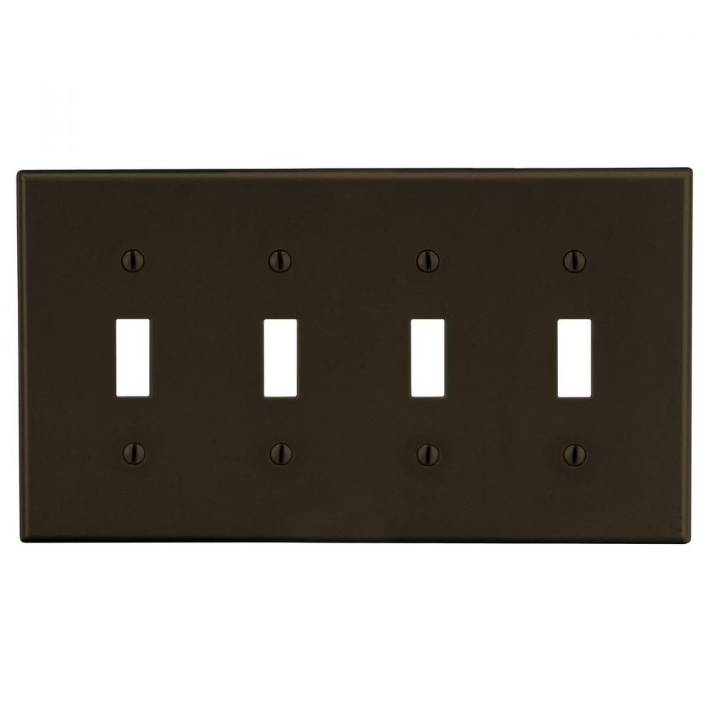 WALLPLATE, M-SIZE, 4-G, 4) TOG, BR