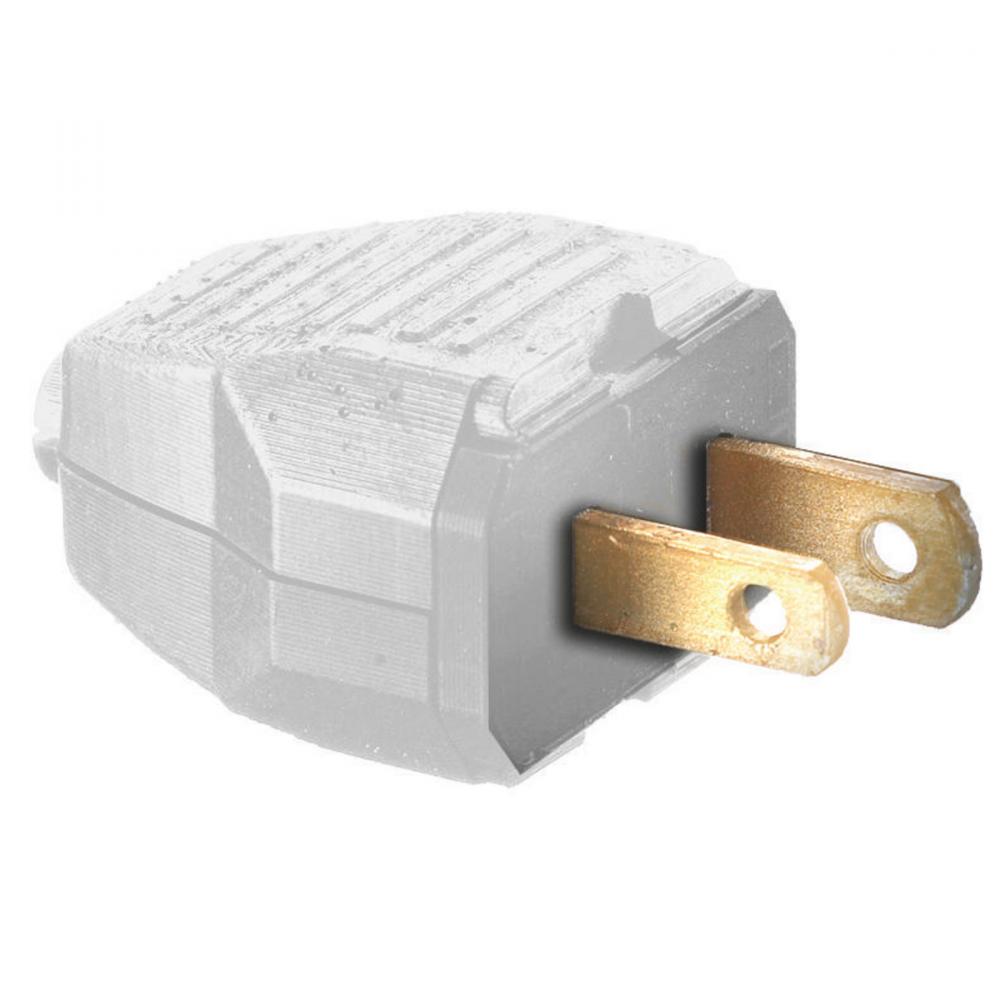 PLUG, 15A 125V, 2W, POLAR ZIPCORD, WHITE