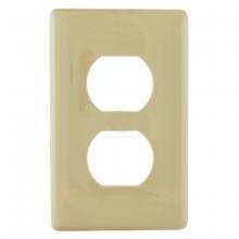 Hubbell Canada NPS8I - WALLPLATE, 1G DUPLEX, SNAP-ON,IVORY