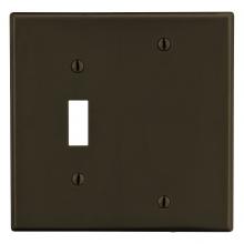 Hubbell Canada PJ113 - WALLPLATE, M-SIZE 2G, 1) TOG 1) BLANK BR