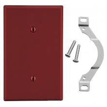Hubbell Canada P14R - WALLPLATE, 1-G, STRP MT BLANK, RED