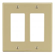 Hubbell Canada P262I - WALLPLATE, 2-G, 2) DEC, IV