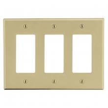 Hubbell Canada P263I - WALLPLATE, 3-G, 3) DEC, IV