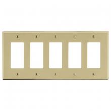Hubbell Canada P265I - WALLPLATE, 5-G, 5) DEC, IV